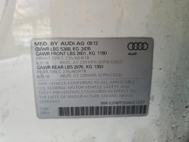 VIN WA1LFAFP2DA021237 2013 Audi Q5, Premium Plus no.13