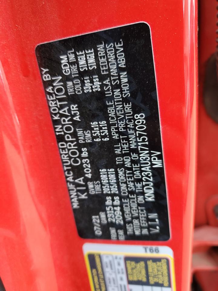 KNDJ23AU3N7157098 2022 Kia Soul Lx