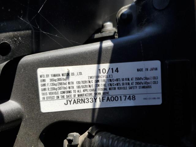 2015 YAMAHA FZ09 C JYARN33Y1FA001748