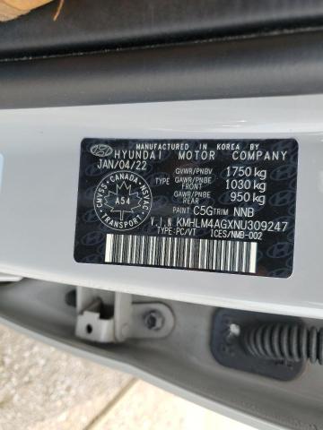 2022 Hyundai Elantra Sel VIN: KMHLM4AGXNU309247 Lot: 58973274