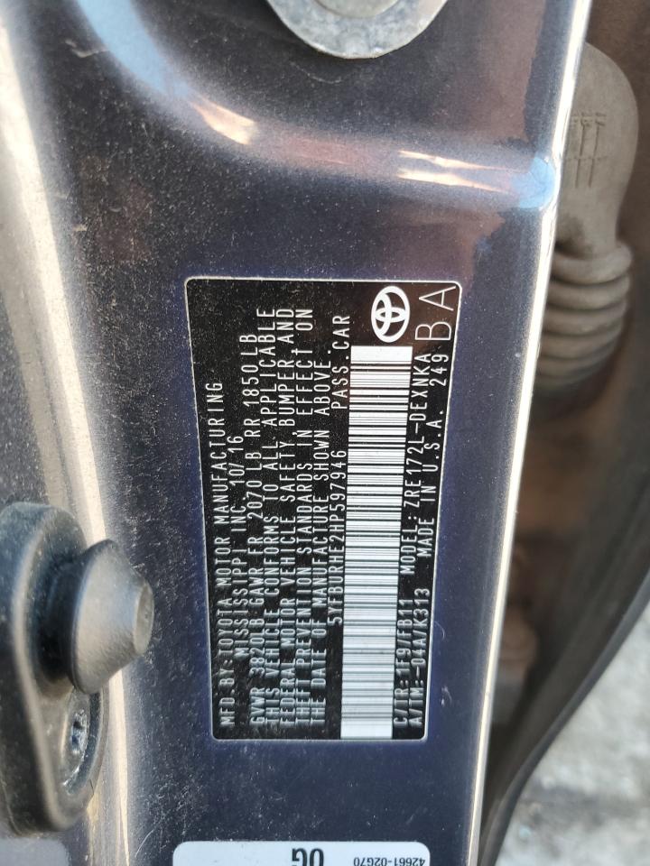 5YFBURHE2HP597946 TOYOTA COROLLA 2017
