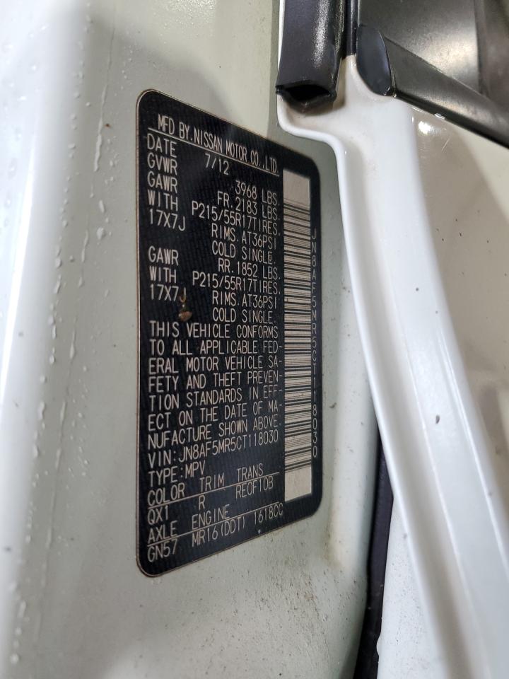 JN8AF5MR5CT118030 2012 Nissan Juke S