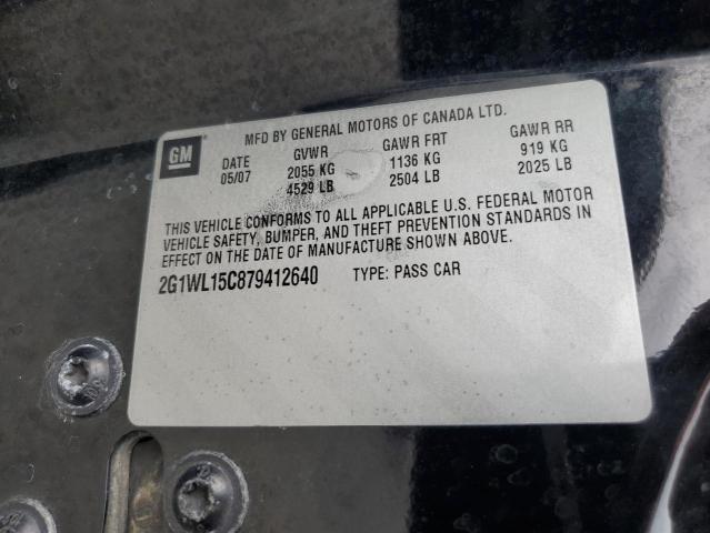 2007 Chevrolet Monte Carlo Ss VIN: 2G1WL15C879412640 Lot: 59001974