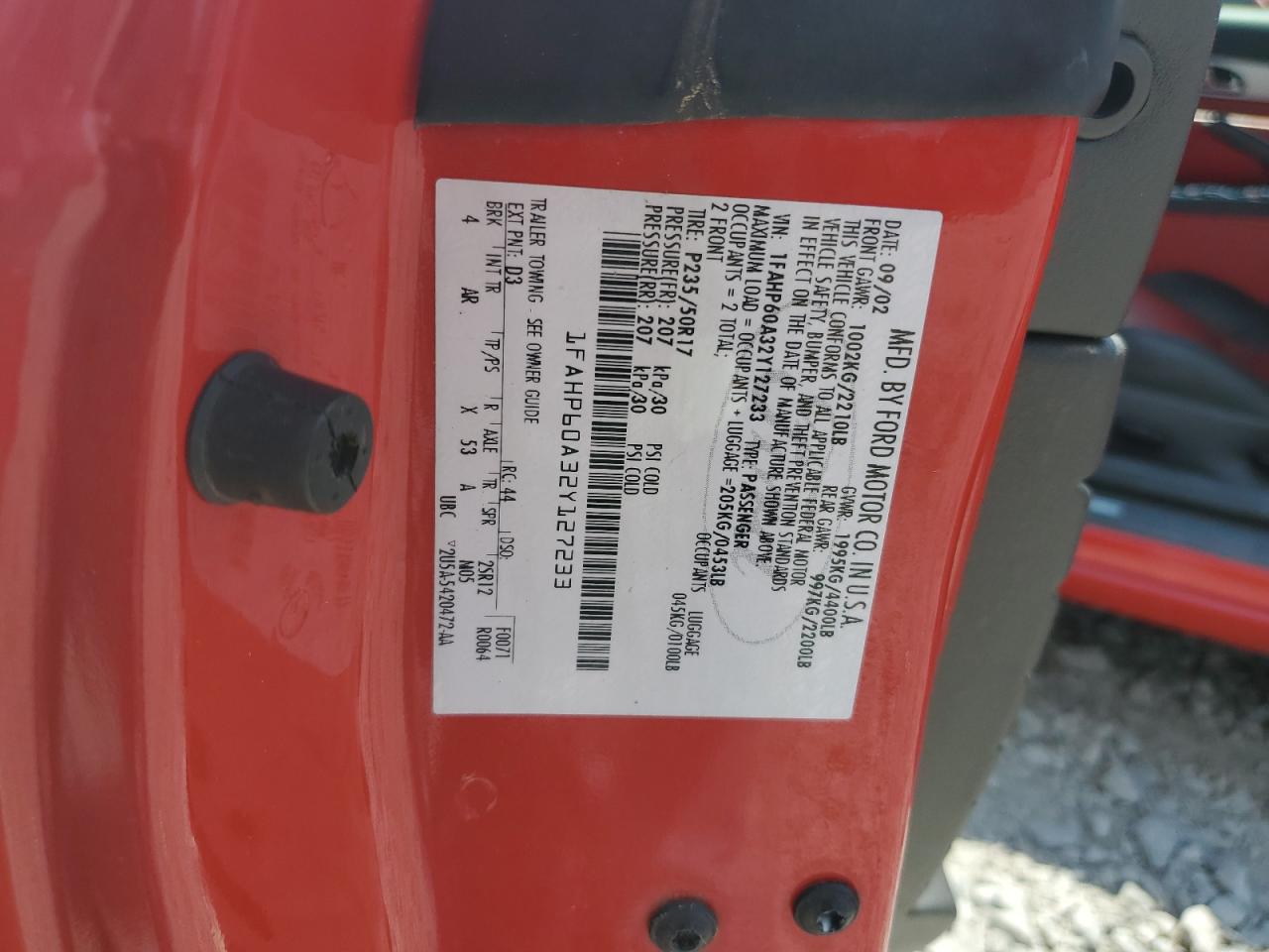 1FAHP60A32Y127233 2002 Ford Thunderbird