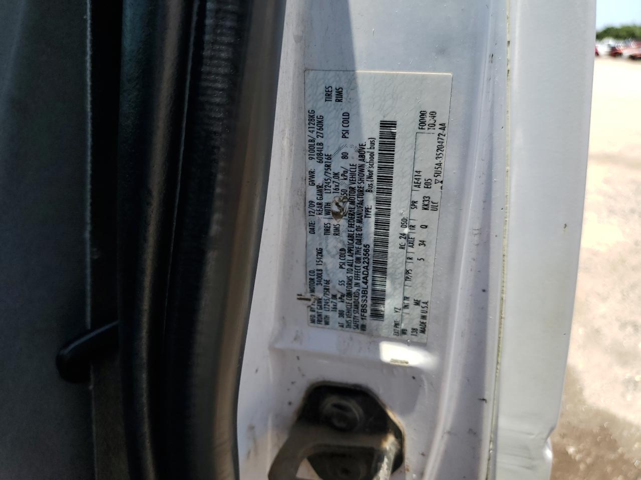 1FBSS3BL4ADA23565 2010 Ford Econoline E350 Super Duty Wagon