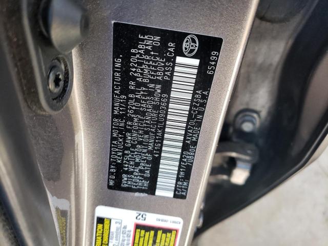 4T1G11AK1LU903669 2020 TOYOTA CAMRY - Image 12