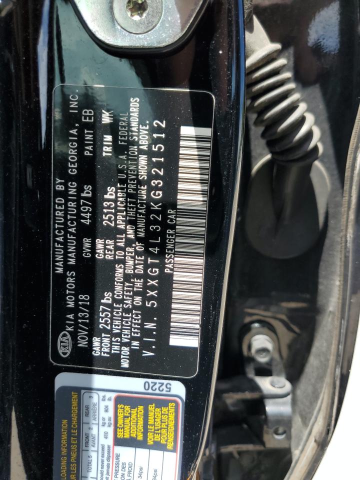 5XXGT4L32KG321512 2019 Kia Optima Lx