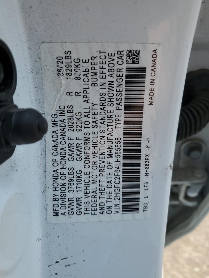 2HGFC2F64LH555558 HONDA CIVIC 2020