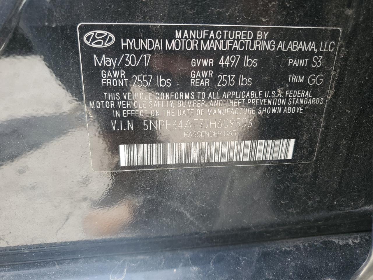 5NPE34AF7JH609503 2018 Hyundai Sonata Sport