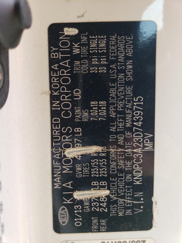 KNDPC3A23D7439715 2013 Kia Sportage Ex