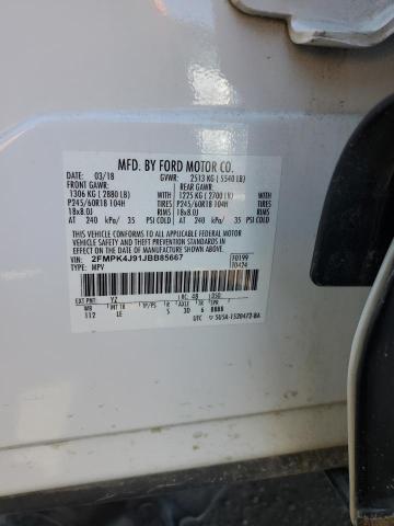 2018 Ford Edge Sel VIN: 2FMPK4J91JBB85667 Lot: 57492824