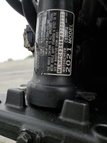 2021 HONDA CB500 FA MLHPC6356M5200225