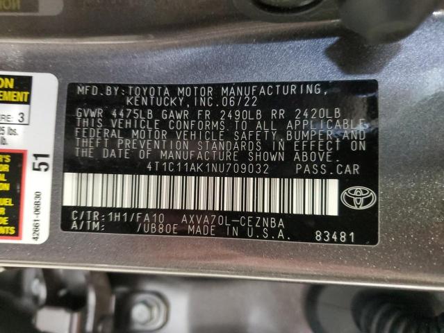 VIN 4T1C11AK1NU709032 2022 Toyota Camry, LE no.13