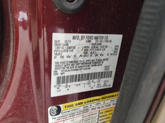 2012 Ford Expedition Xlt VIN: 1FMJU1H59CEF12339 Lot: 61261954