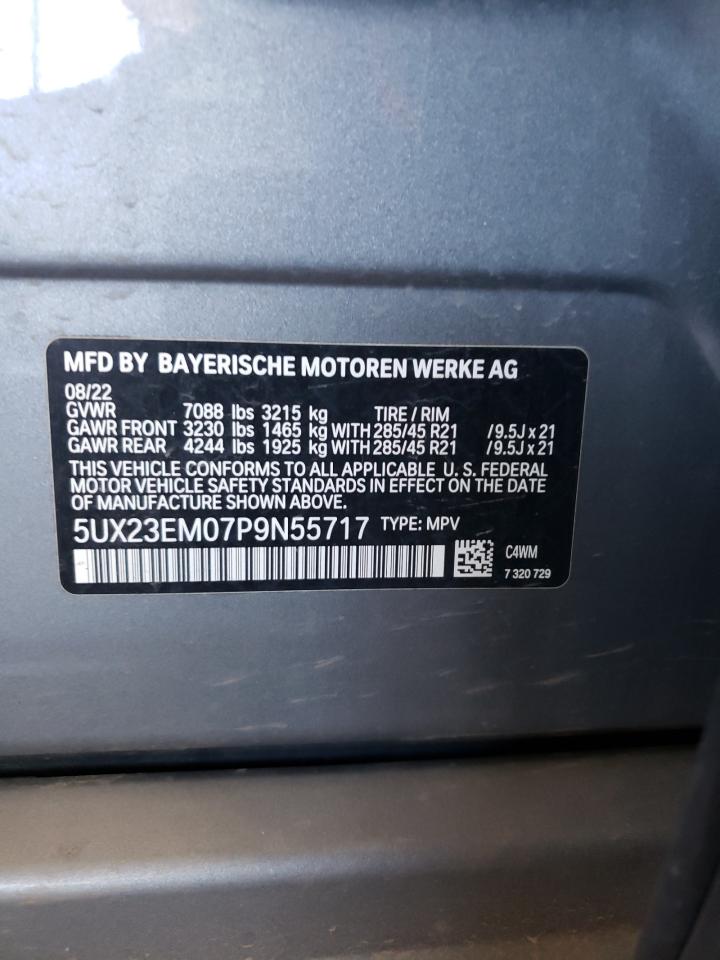 5UX23EM07P9N55717 2023 BMW X7 xDrive40I