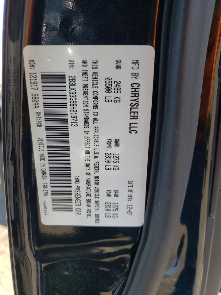 2B3LK33G98H219713 2008 Dodge Charger Sxt