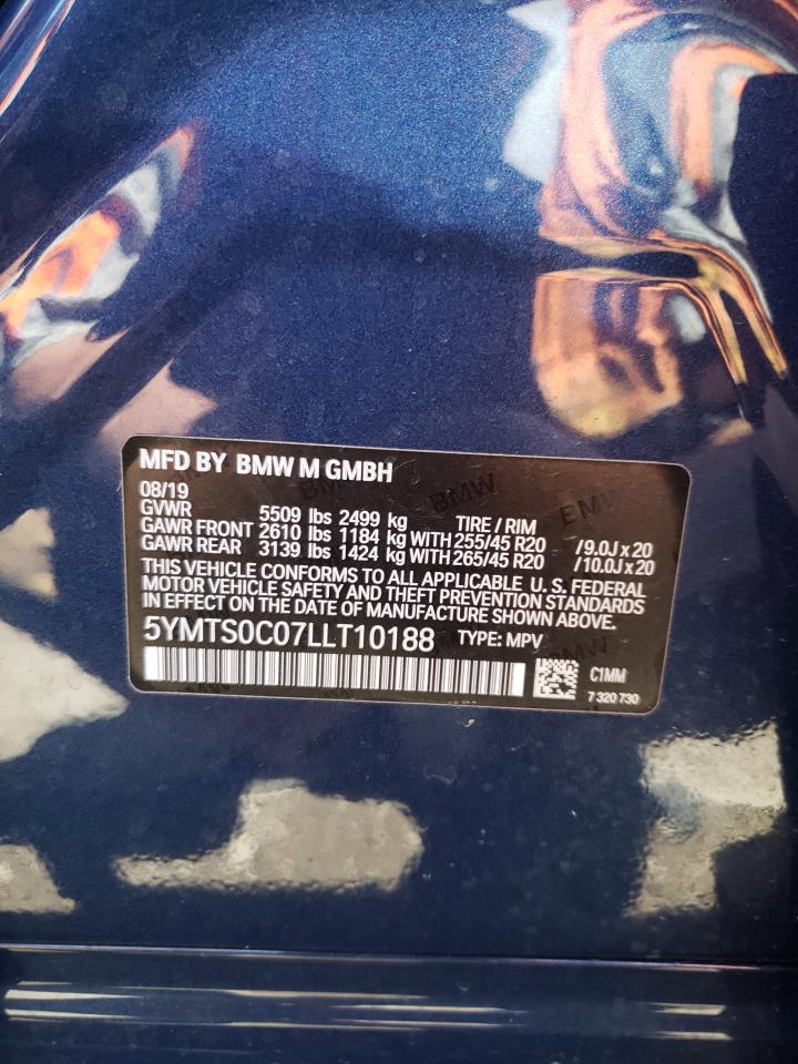 5YMTS0C07LLT10188 2020 BMW X3 M Competition