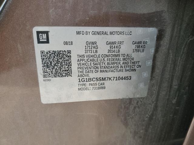 1G1BC5SM7K7104453 2019 CHEVROLET CRUZE