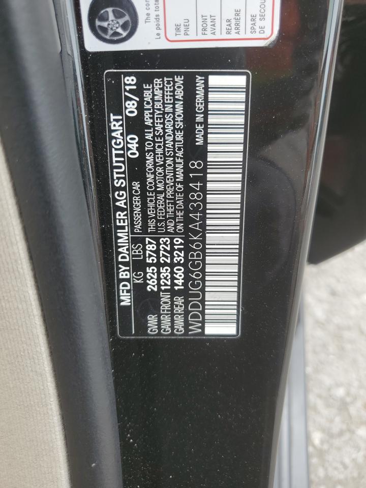 WDDUG6GB6KA438418 2019 Mercedes-Benz S 450