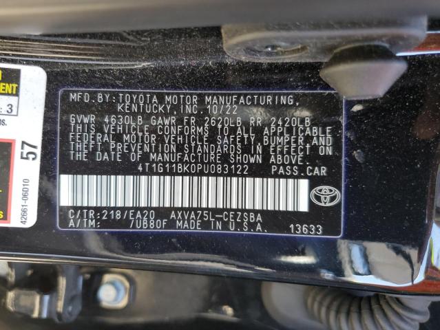 2023 TOYOTA CAMRY SE N - 4T1G11BK0PU083122