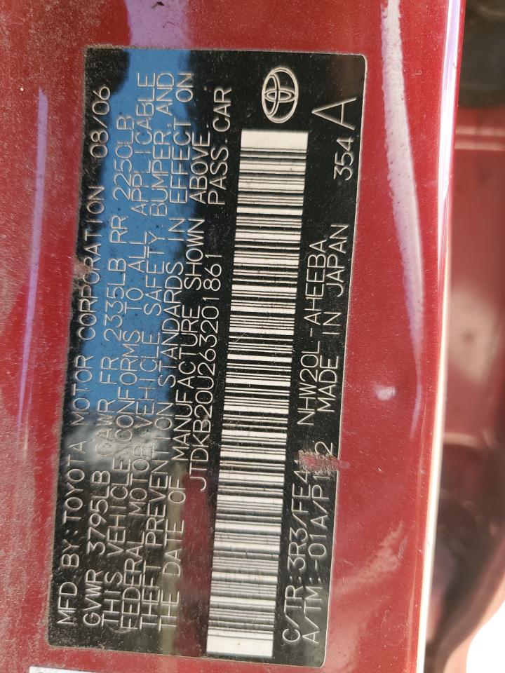 JTDKB20U263201861 2006 Toyota Prius