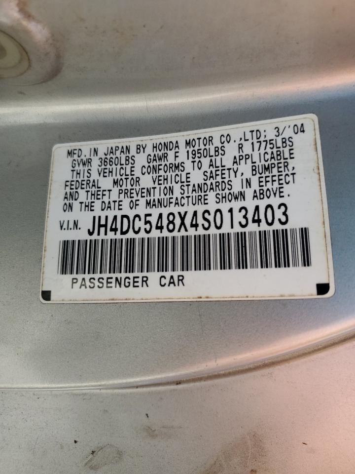 JH4DC548X4S013403 2004 Acura Rsx