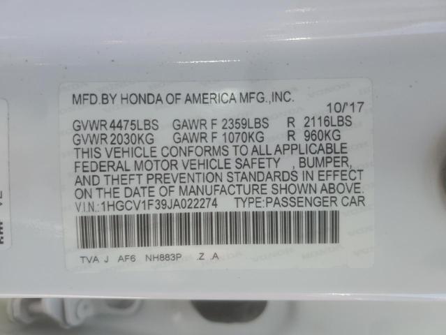 1HGCV1F39JA022274 2018 HONDA ACCORD - Image 13