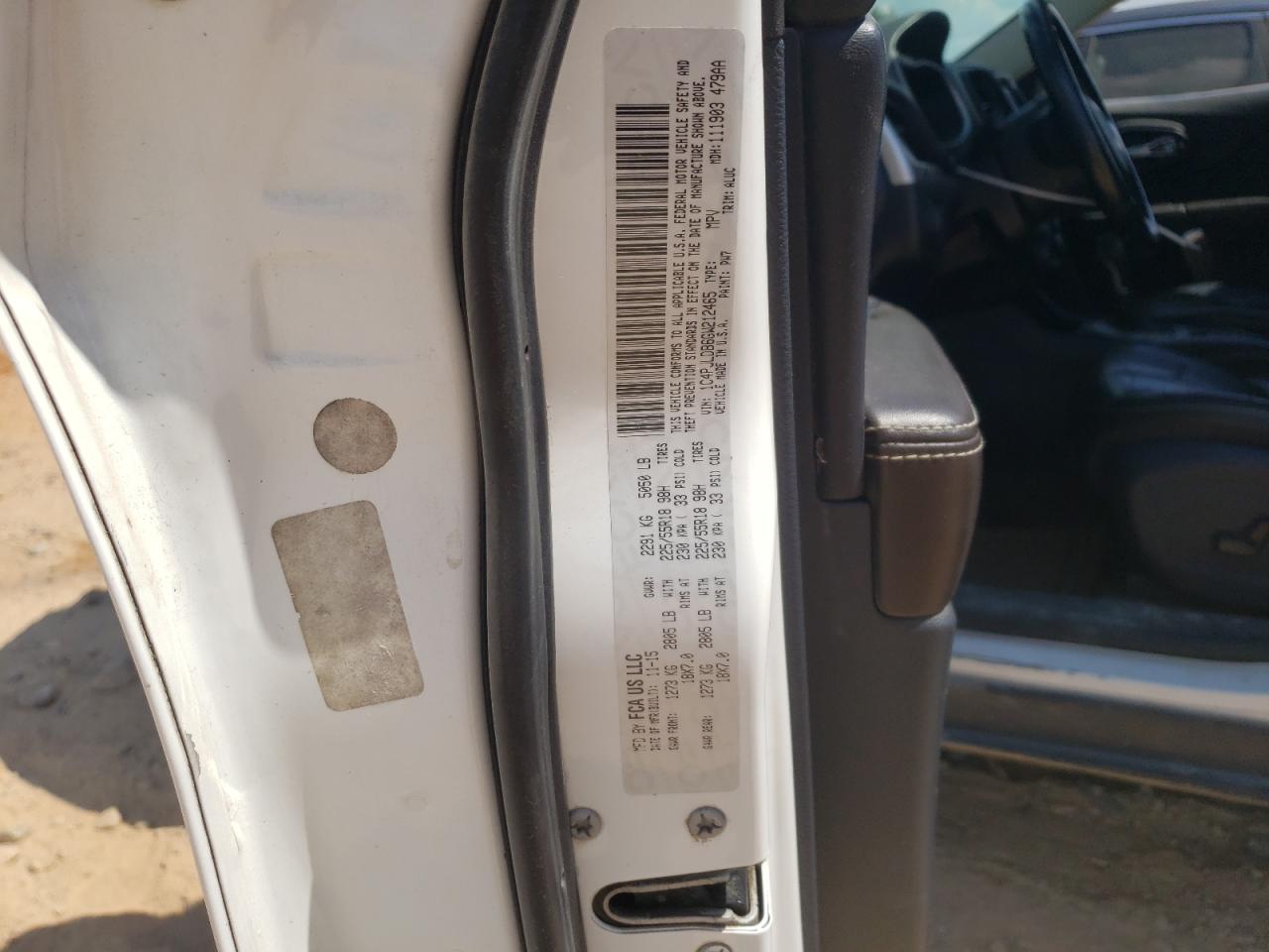 1C4PJLDB6GW212465 2016 Jeep Cherokee Limited