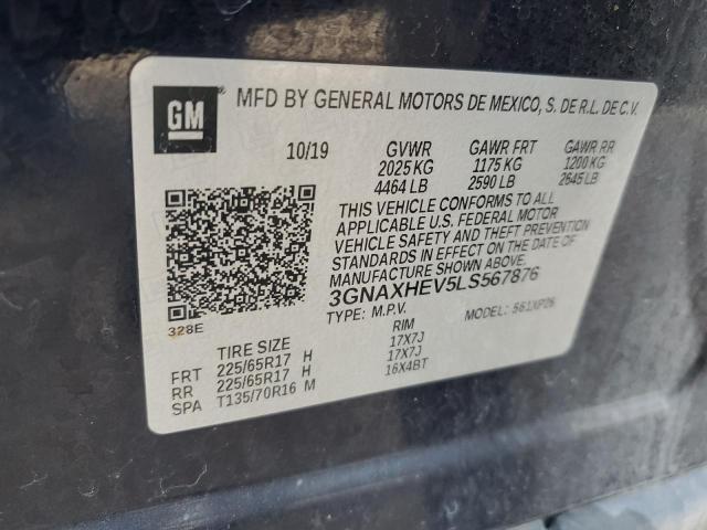 2020 Chevrolet Equinox Ls VIN: 3GNAXHEV5LS567876 Lot: 57830514