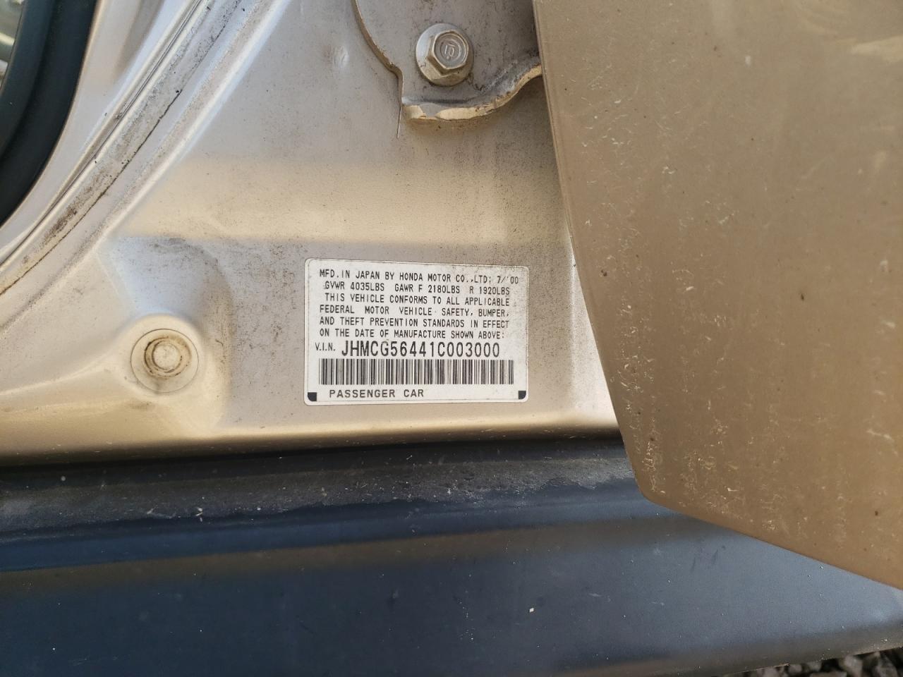 JHMCG56441C003000 2001 Honda Accord Lx