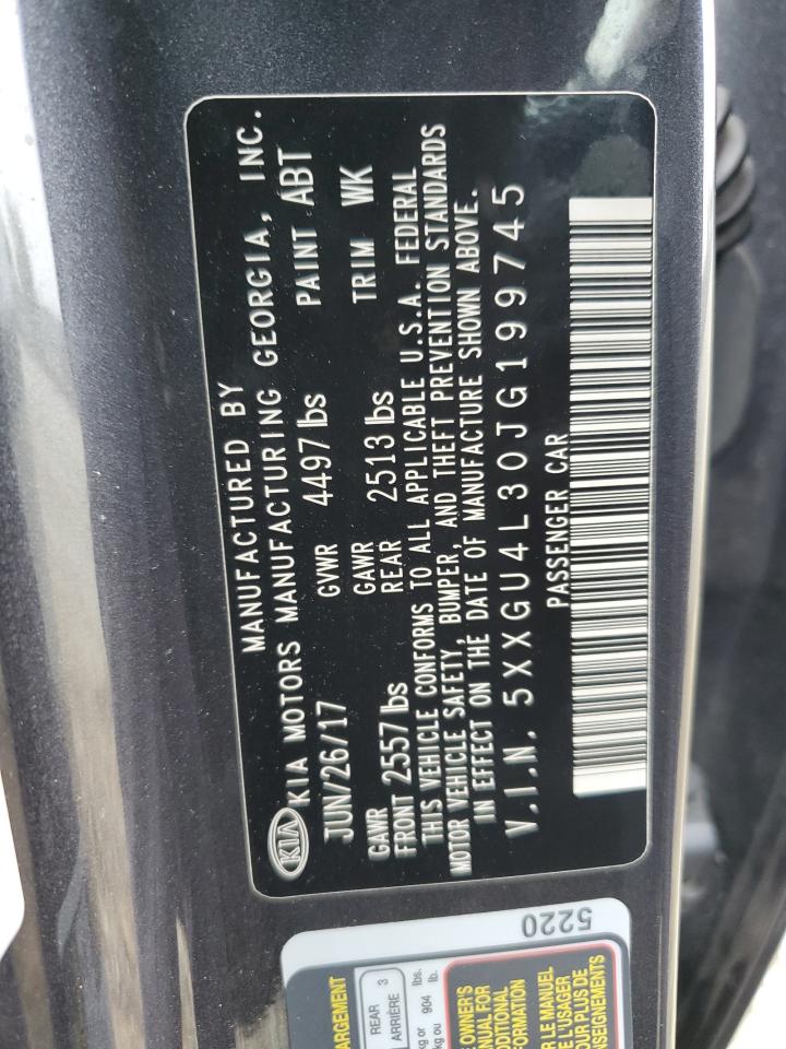 5XXGU4L30JG199745 2018 Kia Optima Ex