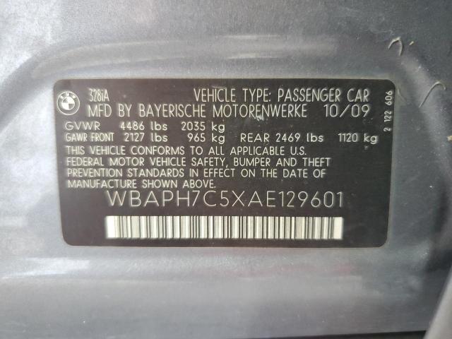 2010 BMW 328 I VIN: WBAPH7C5XAE129601 Lot: 57505894