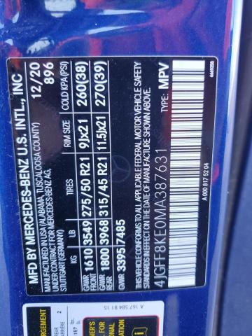 2021 MERCEDES-BENZ GLS 63 AMG - 4JGFF8KE0MA387631