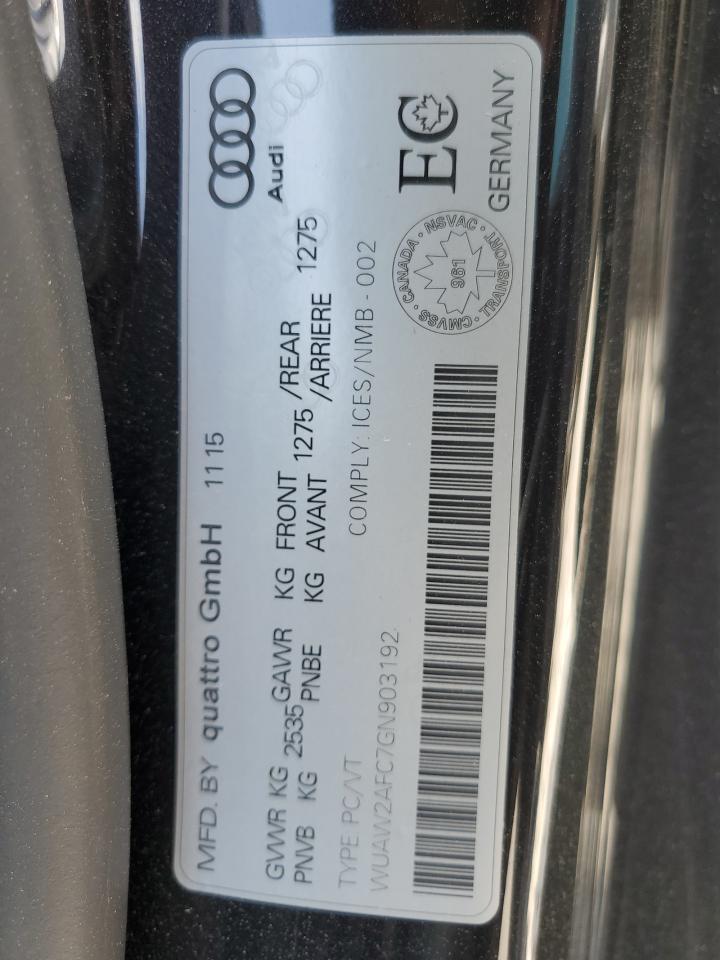 WUAW2AFC7GN903192 2016 Audi Rs7