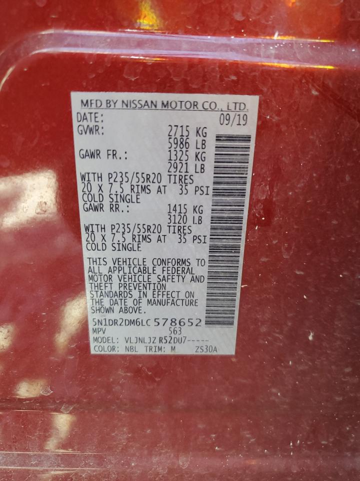 5N1DR2DM6LC578652 NISSAN PATHFINDER 2020