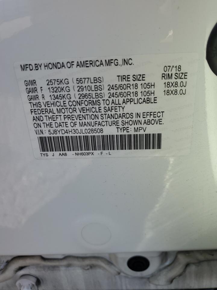 5J8YD4H30JL028508 2018 Acura Mdx