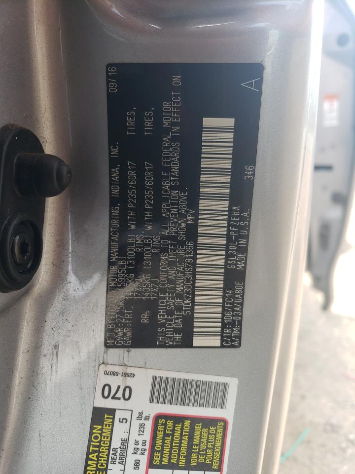 5TDKZ3DC3HS781366 TOYOTA All Models 2017