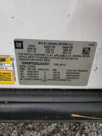 2016 CHEVROLET TRAVERSE L - 1GNKRFED2GJ236027
