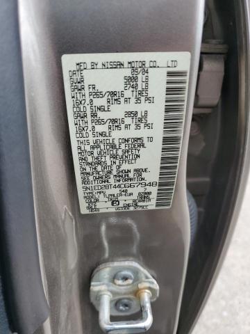 2004 Nissan Xterra Xe VIN: 5N1ED28T44C667948 Lot: 57629204