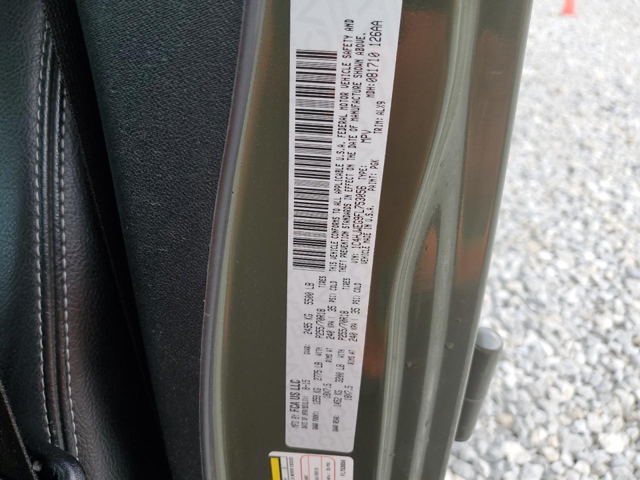 1C4HJWEG9FL753056 2015 Jeep Wrangler Unlimited Sahara