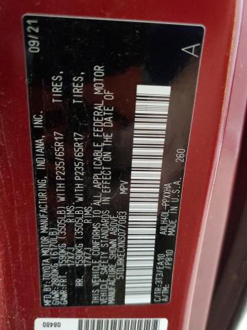 2022 Toyota Sienna Xle VIN: 5TDJRKECXNS077083 Lot: 57419194