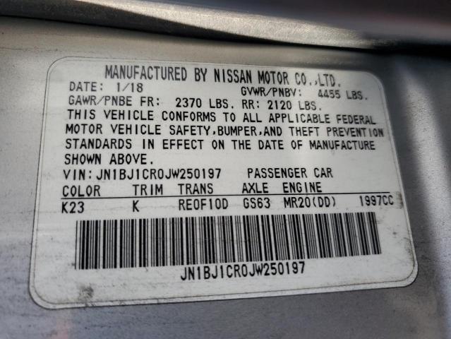 2018 NISSAN ROGUE SPOR - JN1BJ1CR0JW250197