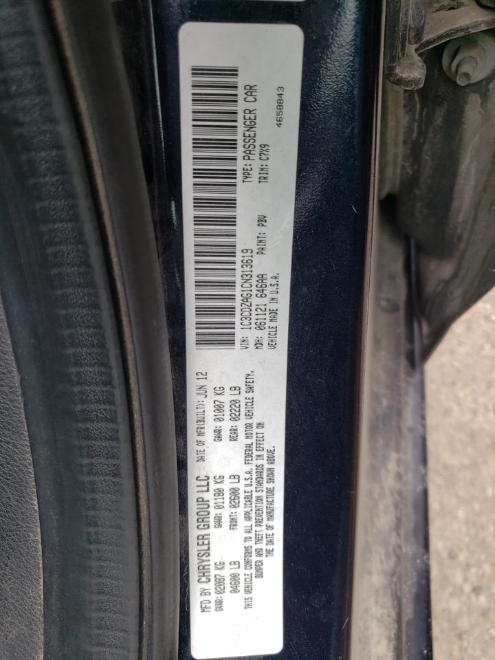 1C3CDZAG1CN313619 2012 Dodge Avenger Se