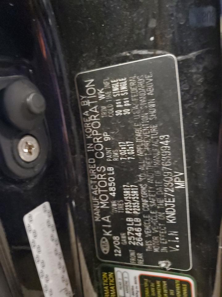 KNDJE723097639943 2009 Kia Sportage Lx