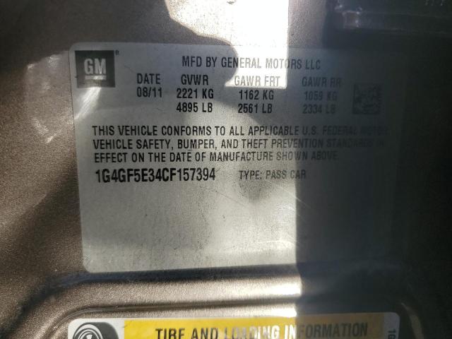 2012 Buick Lacrosse Premium VIN: 1G4GF5E34CF157394 Lot: 59868294