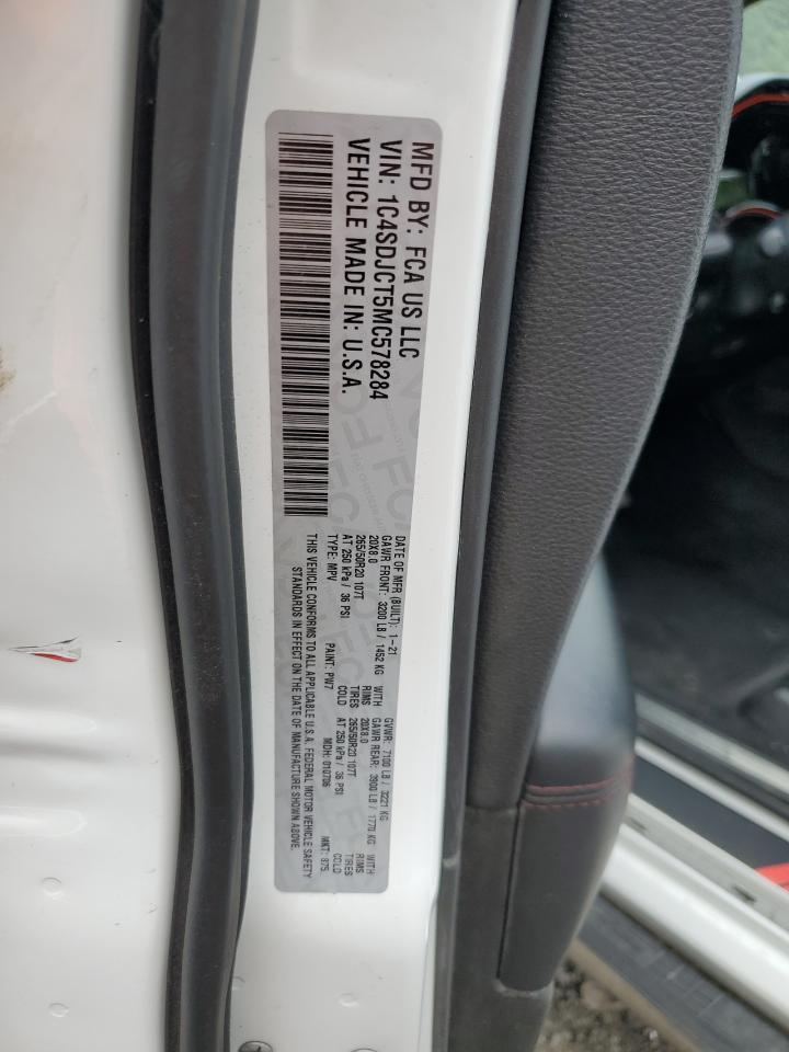 1C4SDJCT5MC578284 2021 Dodge Durango R/T