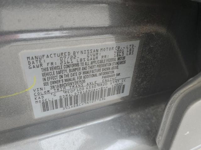 2022 Nissan Sentra Sv VIN: 3N1AB8CV9NY287536 Lot: 59902494