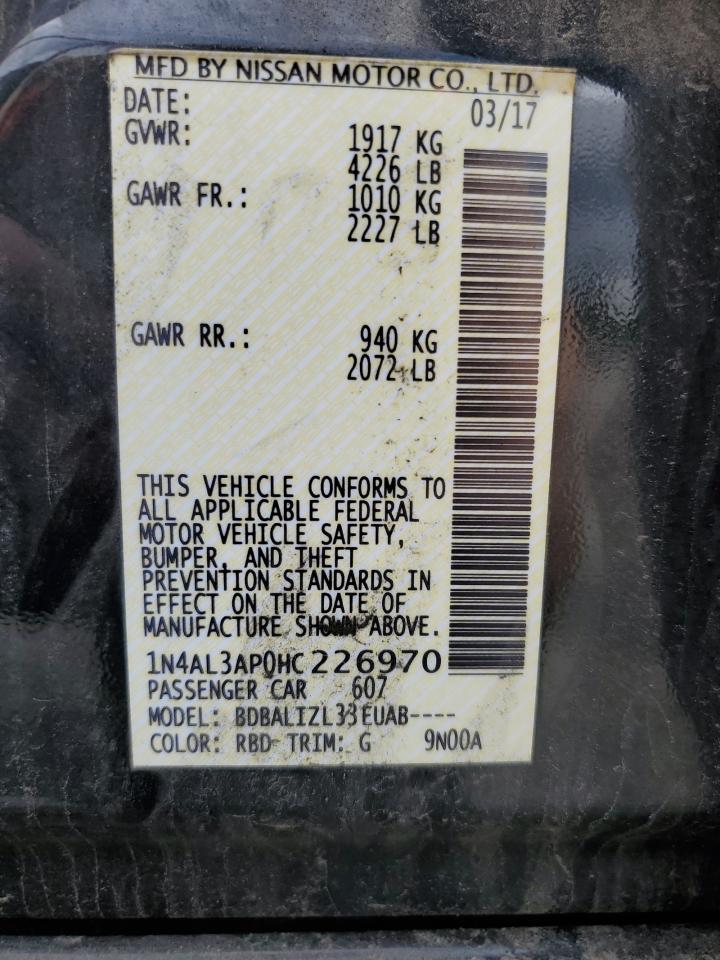 1N4AL3AP0HC226970 NISSAN ALTIMA 2017
