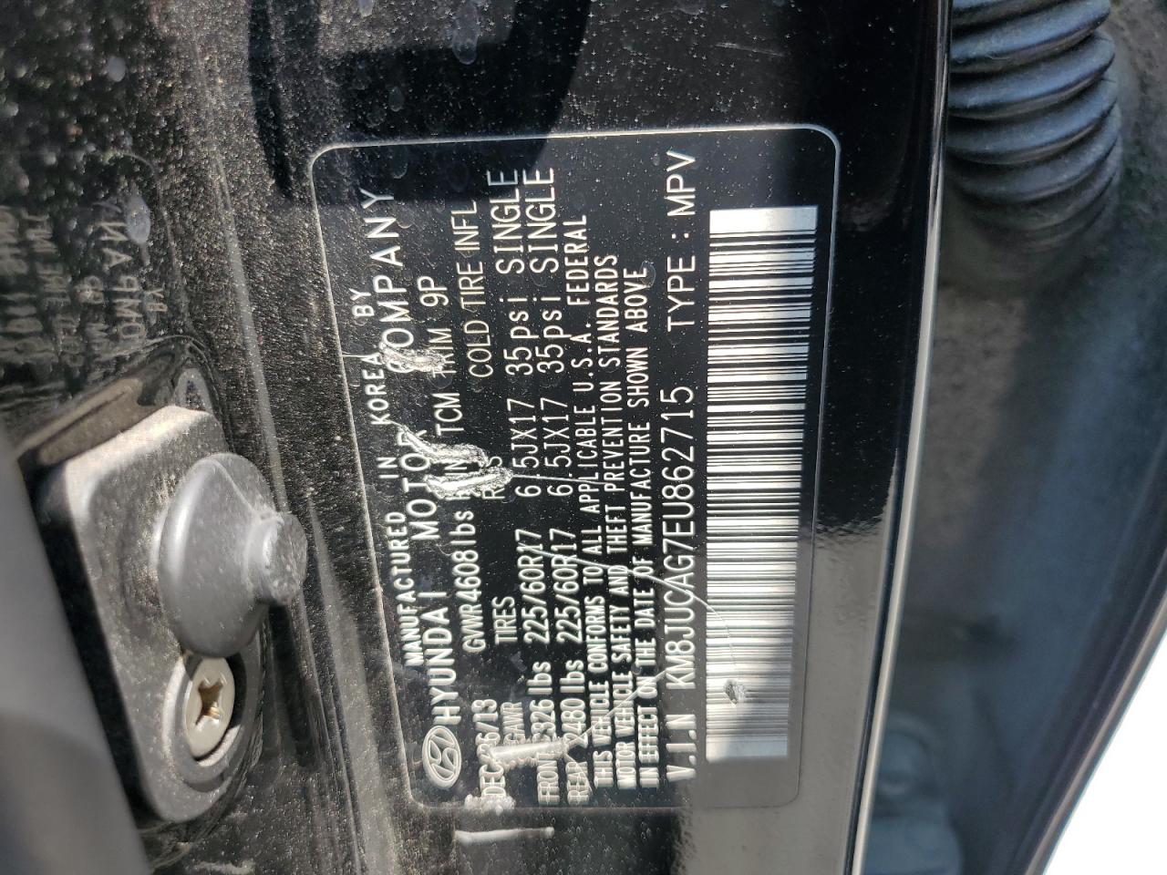 KM8JUCAG7EU862715 2014 Hyundai Tucson Gls