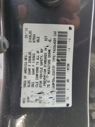 2010 Acura Tl VIN: 19UUA8F5XAA020737 Lot: 59763864